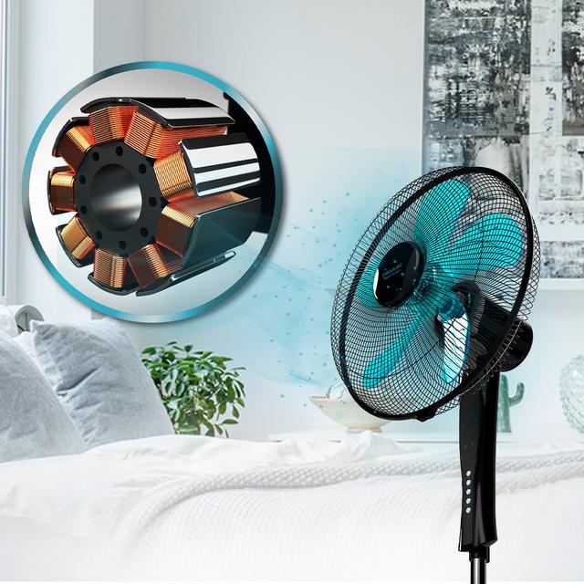 Cecotec - Ventilador de Pie EnergySilence 530 Power Connected Black