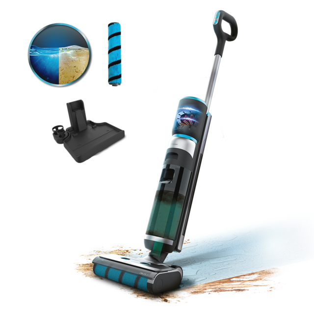 Cecotec - Fregona Eléctrica FreeGo Wash&Vacuum