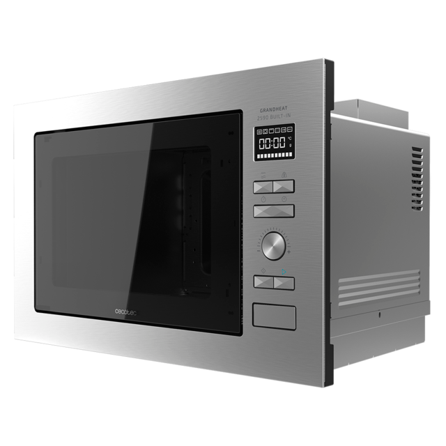 Cecotec - Microondas Encastrable GrandHeat 2590 Built-In Steel Black