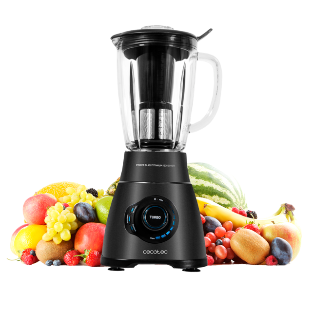 Cecotec - Batidora de Vaso Power Black Titanium 1800 Smart