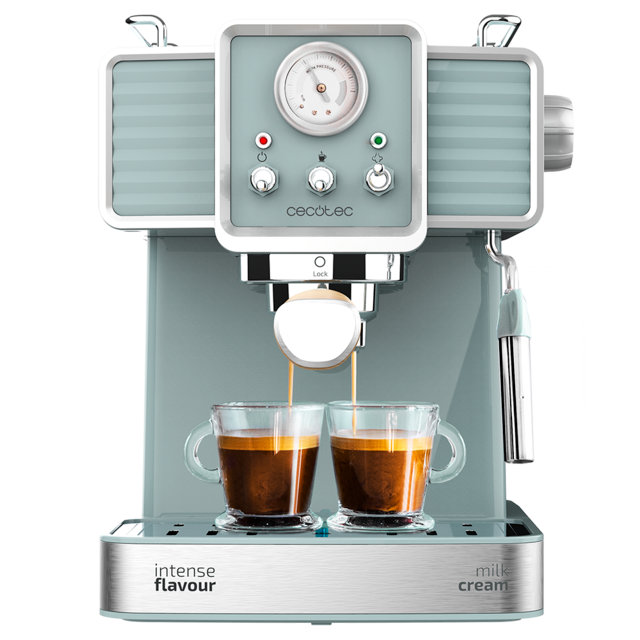 Cecotec - Cafetera Express Power Espresso 20 Tradizionale Sand
