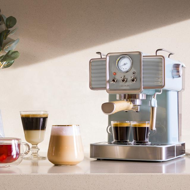 Cecotec - Cafetera Express Power Espresso 20 Tradizionale Sand
