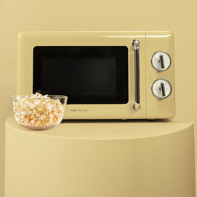 Cecotec - Microondas 20L con Grill ProClean 3110 Retro Yellow