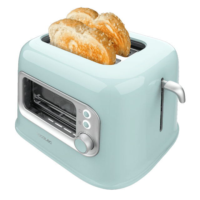 Cecotec - Tostadora Vertical RetroVision Blue