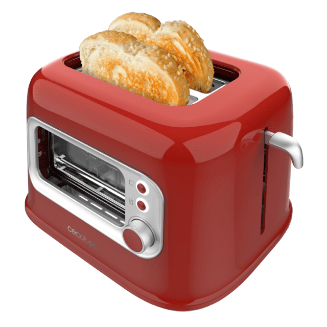 Cecotec - Tostadora Vertical RetroVision Red