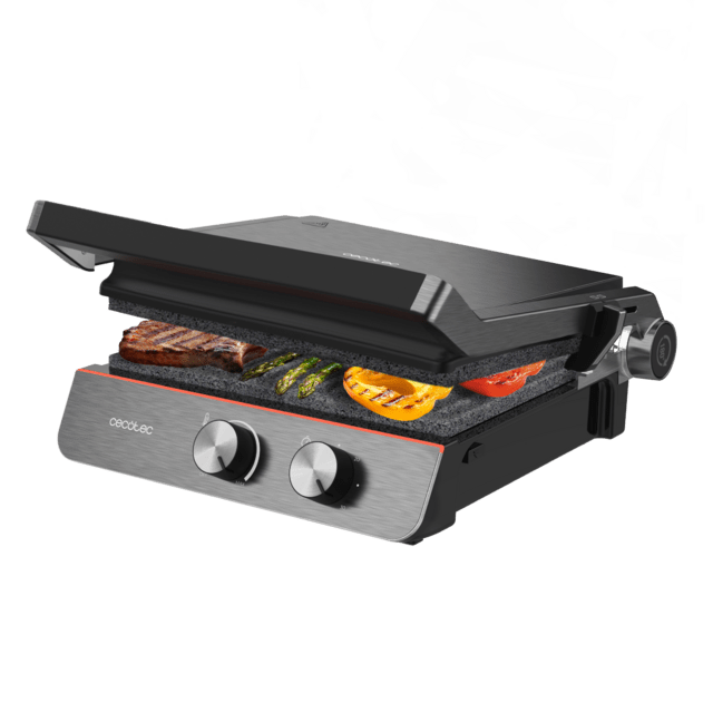 Cecotec - Parrilla Eléctrica Rock'nGrill Blaze Neon