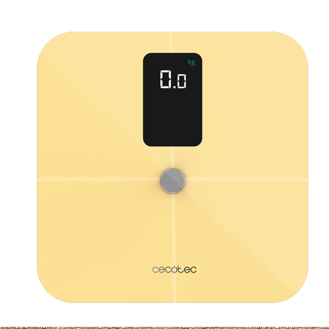 Cecotec - Báscula de Baño Surface Precision 10400 Smart Healthy Vision Yellow