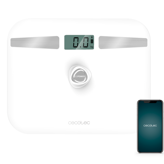 Cecotec - Báscula de Baño Surface Precision EcoPower 10200 Smart Healthy White