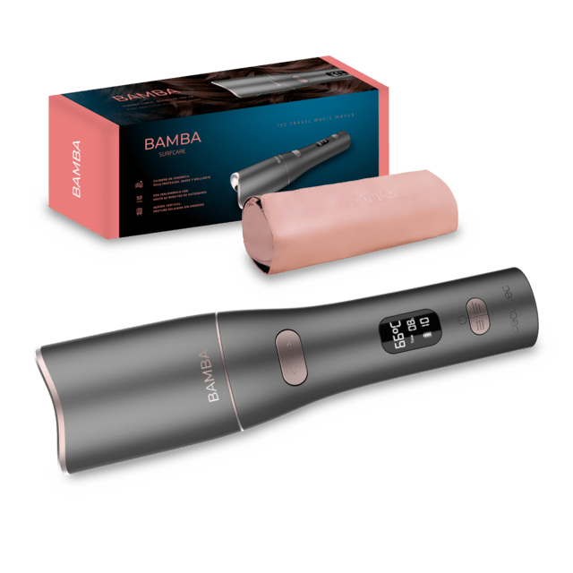 Cecotec - Rizador Automático Bamba SurfCare 750 Travel Magic Waves
