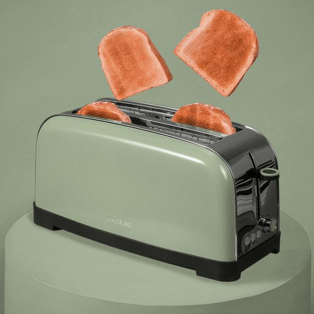 Cecotec - Tostador Vertical Toastin' Time 1500 Double Green
