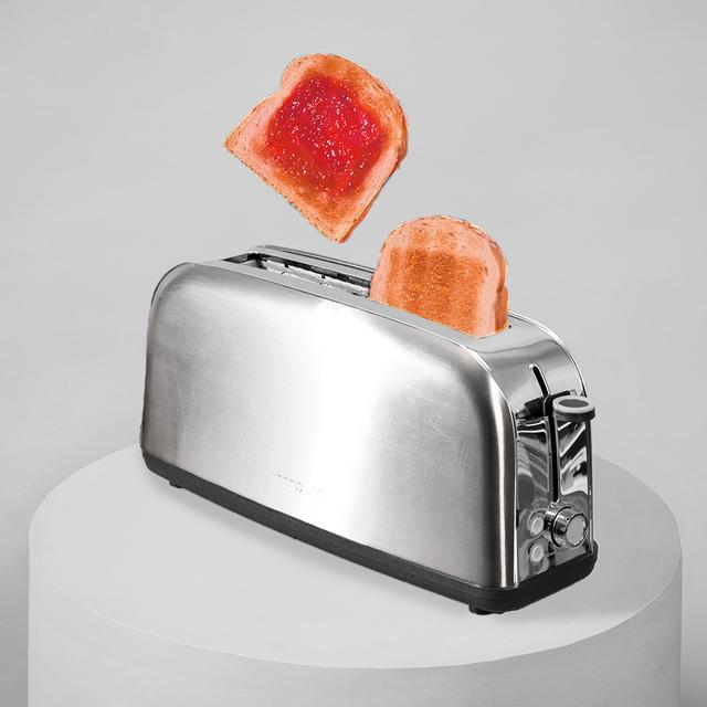 Cecotec - Tostador Vertical Toastin' Time 850 Inox Long Lite
