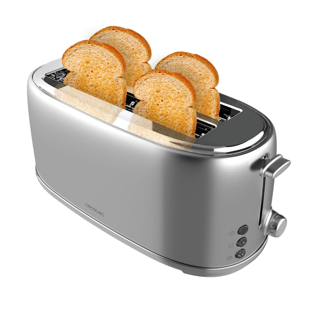 Cecotec - Tostador Vertical Toast&Taste 1600 Retro Double Inox