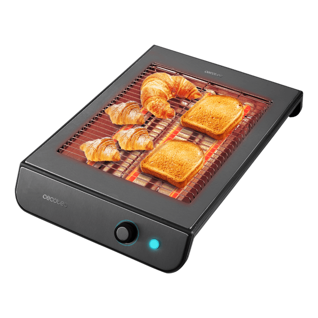 Cecotec - Tostador Plano Turbo EasyToast InoxDark
