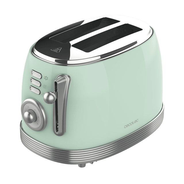 Cecotec - Tostador Vertical Toast&Taste 800 Vintage Light Green