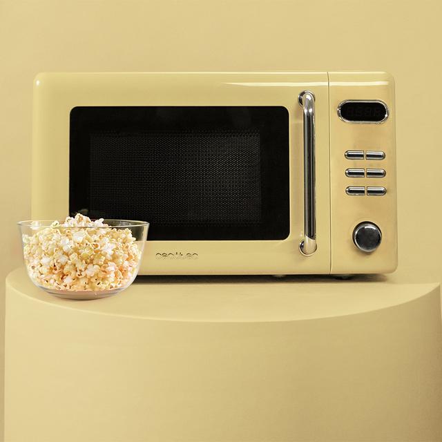 Cecotec - Microondas 20L ProClean 3010 Retro Yellow