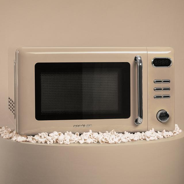 Cecotec - Microondas 20L con Grill ProClean 5110 Retro Beige