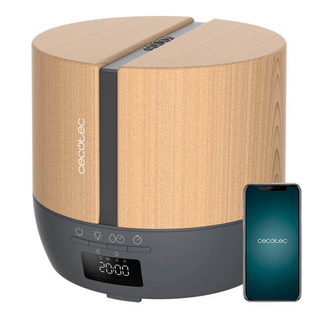 Cecotec - Difusor de Aroma PureAroma 550 Connected Grey Woody