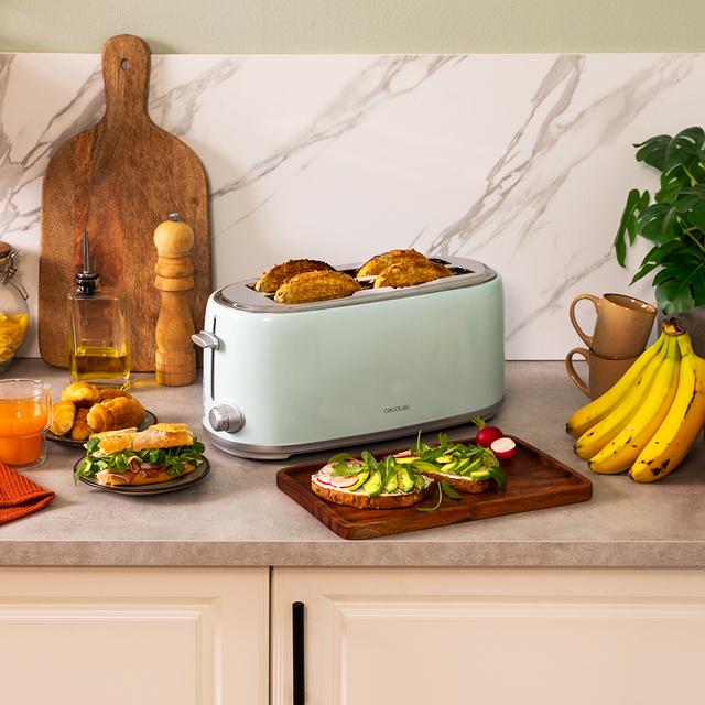 Cecotec - Tostador Vertical Toast&Taste 1600 Retro Double Blue