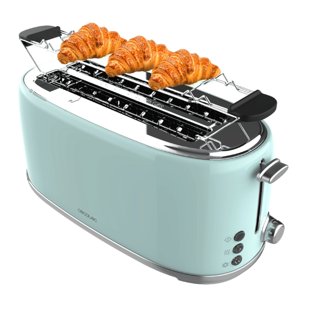 Cecotec - Tostador Vertical Toast&Taste 1600 Retro Double Blue