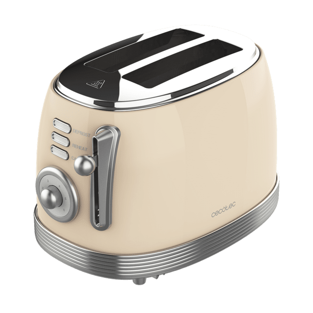 Cecotec - Tostador Vertical Toast&Taste 800 Vintage Light Beige
